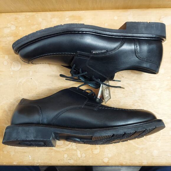 Mephisto Phoebus Men\'s US 10 Goodyear Welt Black Leather Captoe Oxford Shoes NWT main image 6